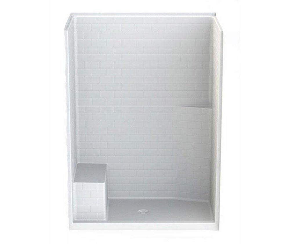 Aquatic White 34 x 60 x 81-1/4 in. Alcove Shower Unit 