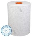 Scott&reg; White Hard Roll Towel in White with Orange 