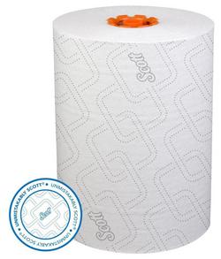 580 ft. Hard Roll Towel in White with Orange Color Core (Pack of 6)