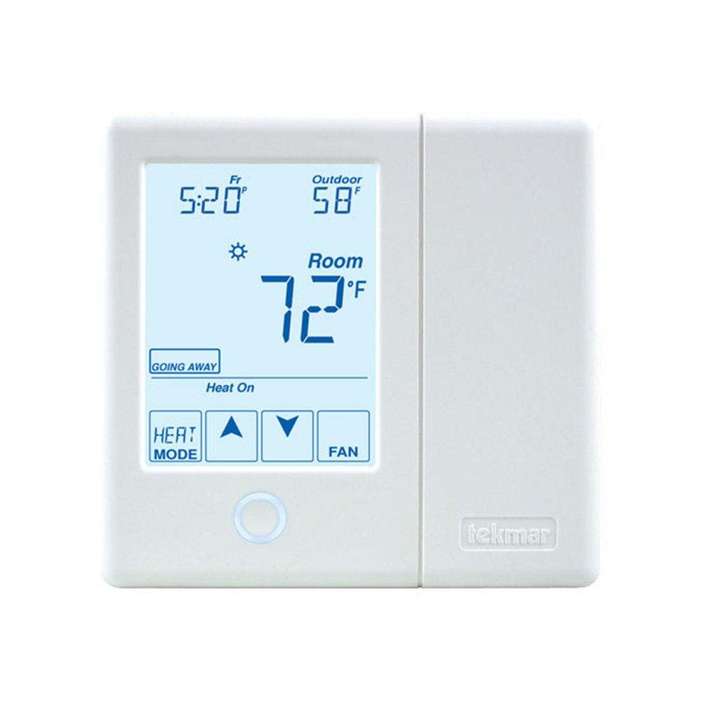 Tekmar Control Systems White 2H/2C Programmable Thermostat 