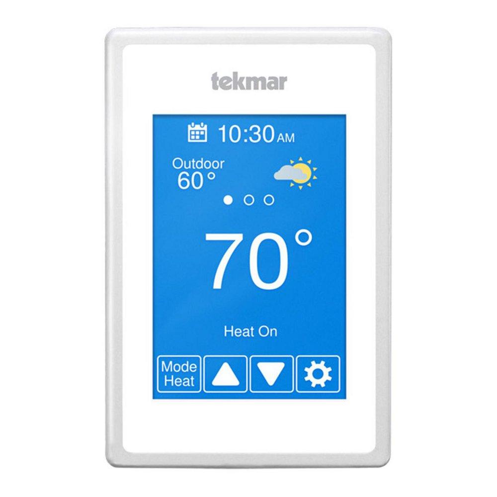 Tekmar Control Systems White 1H Programmable Thermostat 