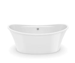 66 x 36 in. Freestanding Bathtub with Center Drain in White