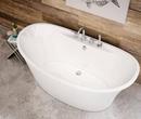 Maax US White 66 x 36 in. Freestanding Bathtub with Center Drain 