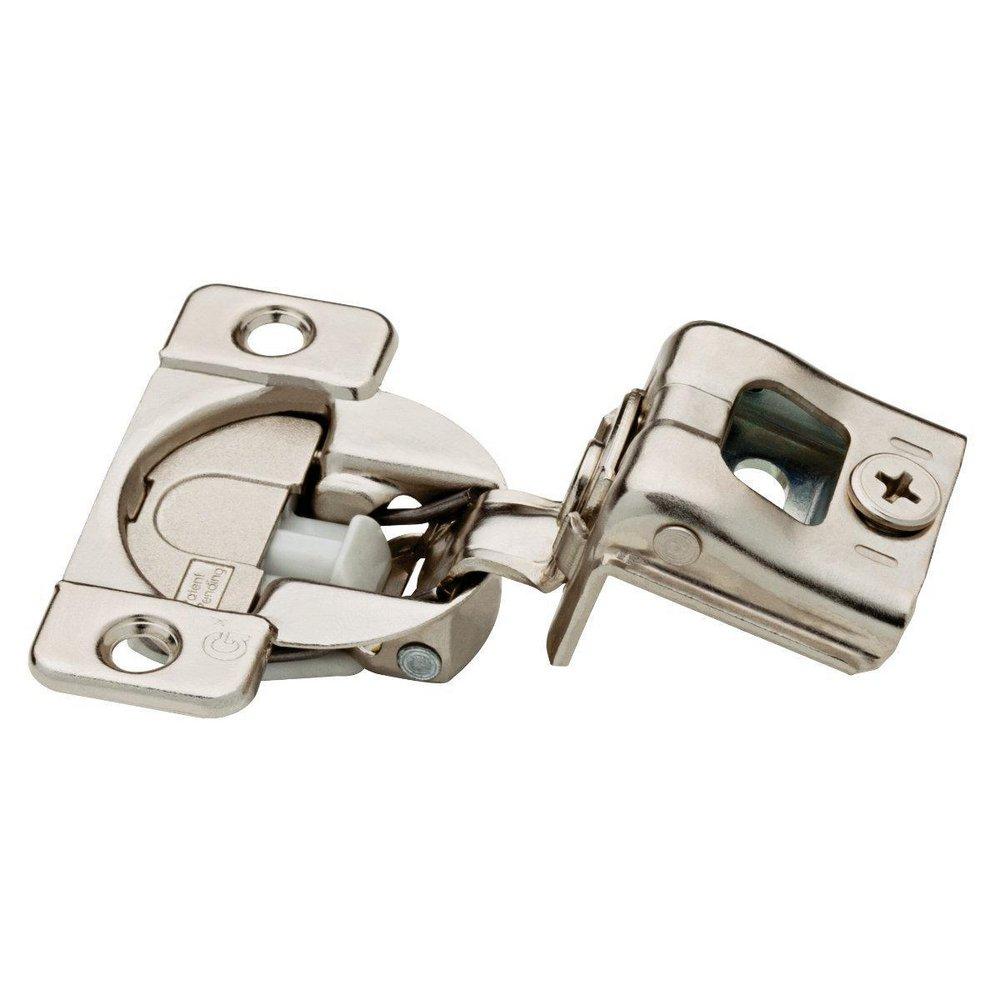 Liberty Hardware Nickel Plated Overlay Soft Close Face Frame Hinge 2 Pack 