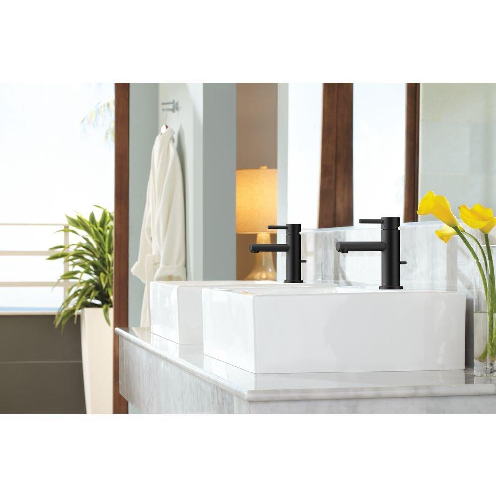 Moen Matte Black 1.2 gpm Single Lever Handle High Arc Lavatory Faucet 