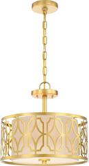 NUVO Natural Brass 120W 2-Light Medium E-26 Base Incandescent Semi-Flush Mount Ceiling Fixture 