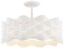 38W 1-Light LED Semi-Flush Mount Ceiling Fixture in Sand White