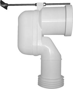 4-3/5 x 3-1/2 in. Plastic Connecting Bend in White