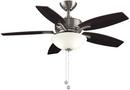 53W 5-Blade Ceiling Fan with 44 in. Blade Span and 2-Light in Brushed Nickel