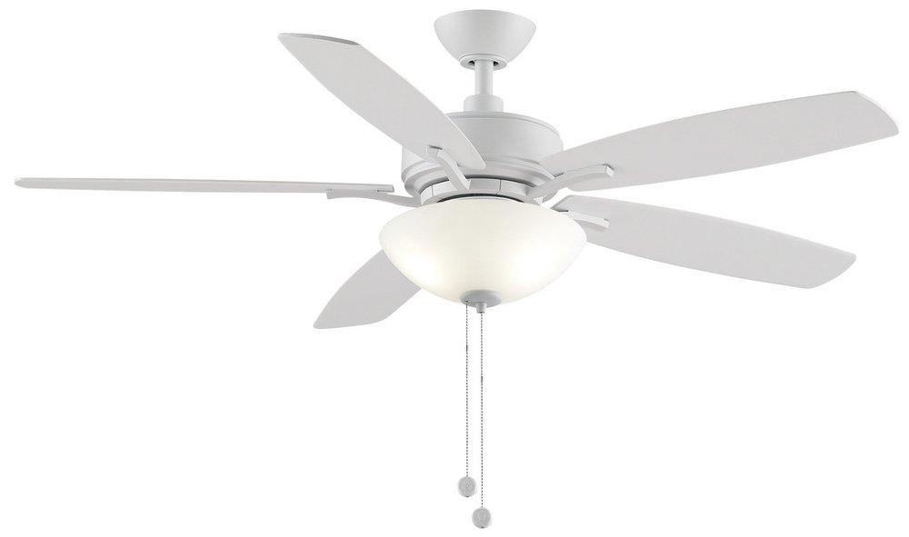 Fanimation White 54W 5-Blade Ceiling Fan with 52 in. Blade Span 