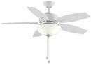 53W 5-Blade Ceiling Fan with 44 in. Blade Span and 2-Light LED in Matte White