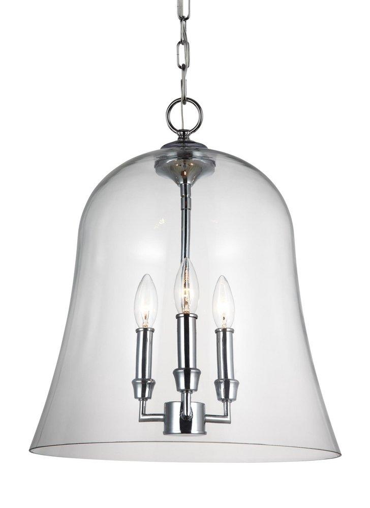 Feiss Chrome 60W 3-Light Pendant 