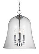 60W 3-Light Pendant in Polished Chrome