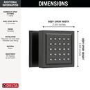 Delta Faucet Matte Black Single Function Body Spray 