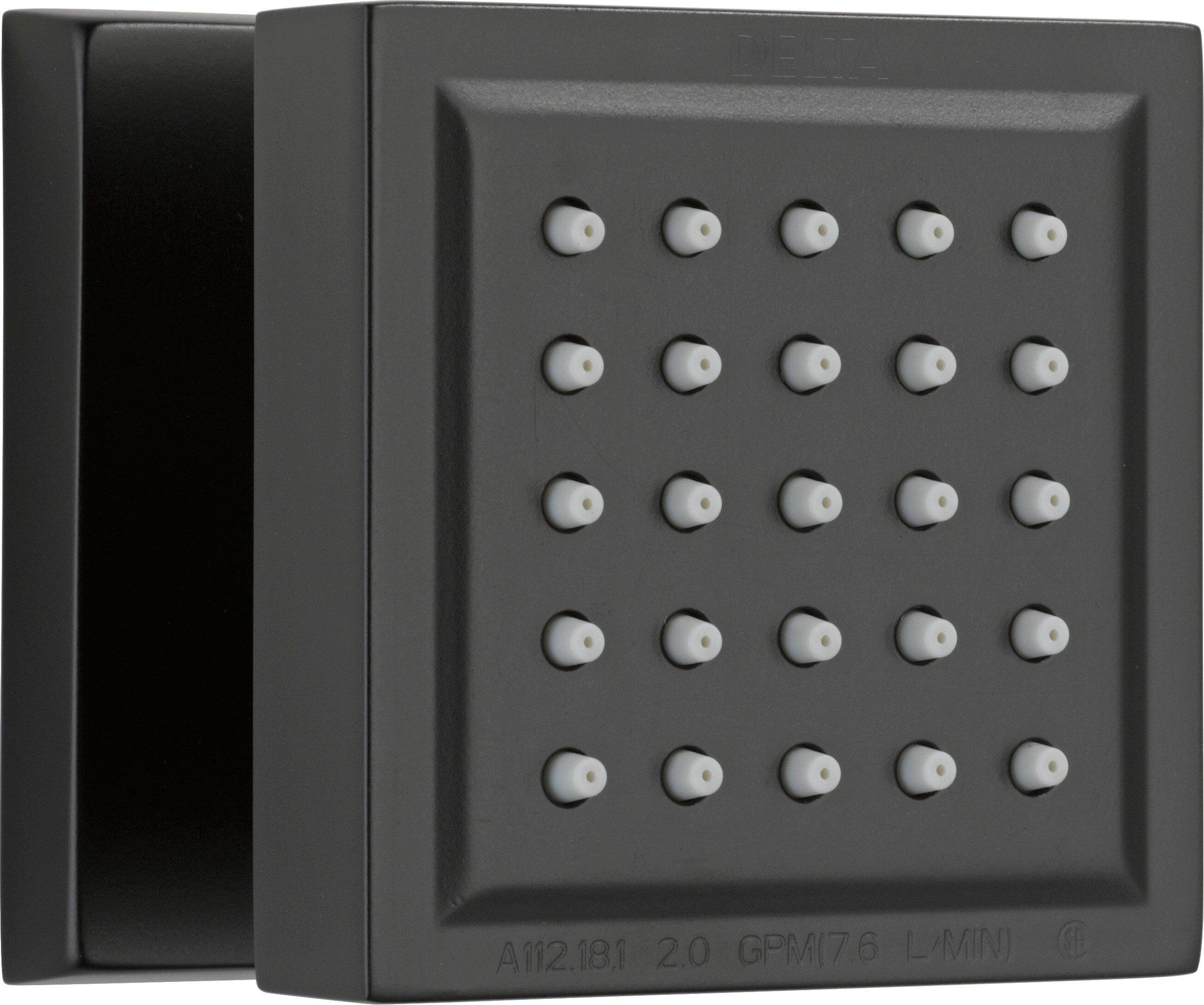 Delta Faucet Matte Black Single Function Body Spray 
