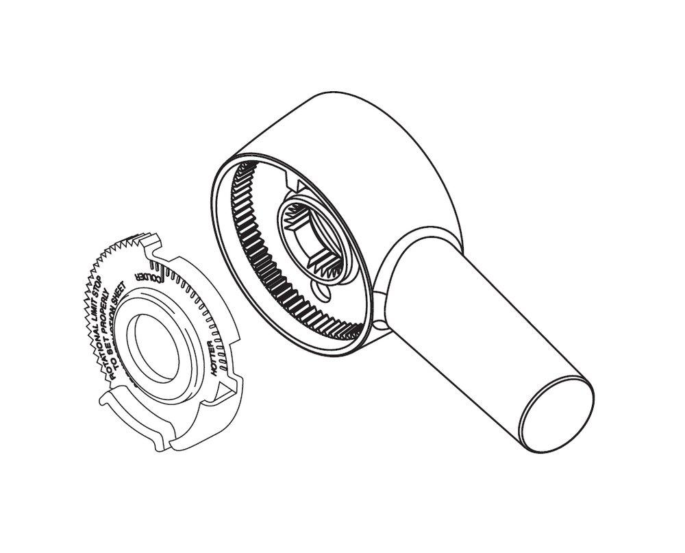 Delta Faucet Matte Black TRINSIC: HANDLE WITH ROTATIONAL LIMIT STOP - 17 SERIES 