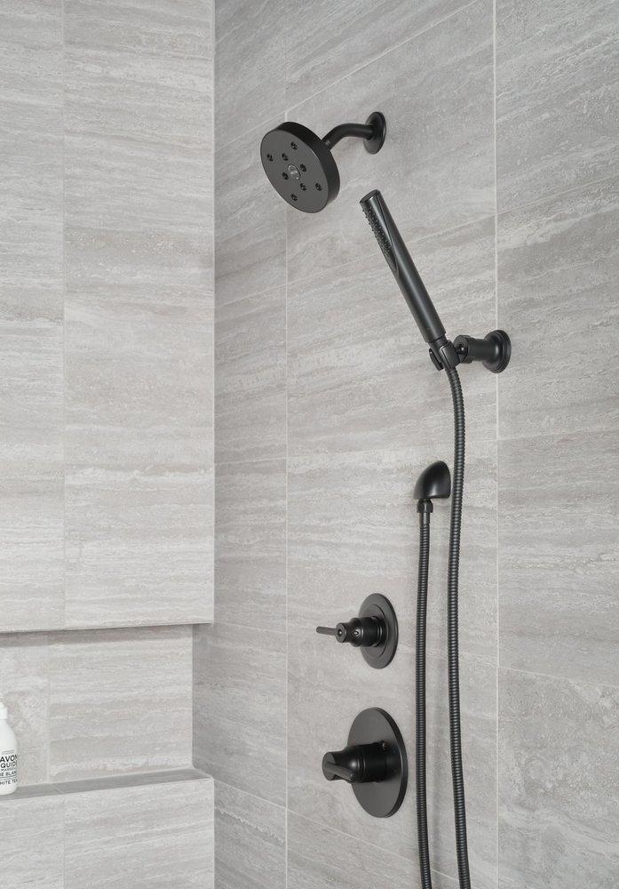 Delta Faucet Matte Black Tub and Shower Diverter Valve with Single Lever Handle 