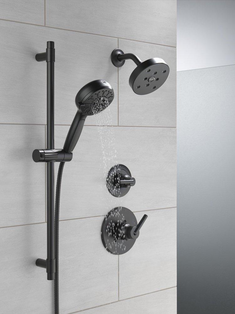 Delta Faucet Matte Black Tub and Shower Diverter Valve with Single Lever Handle 