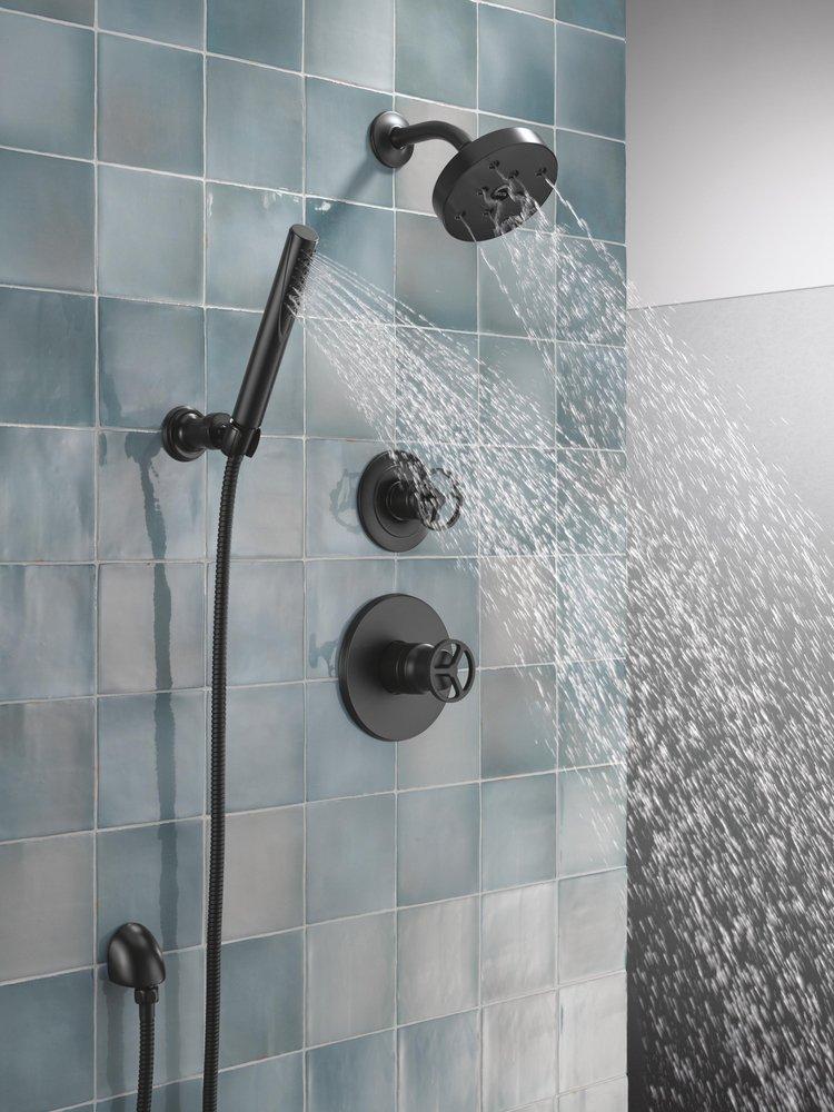 Delta Faucet Matte Black 1/2 in. FNPT x MNPSM Solid Brass Elbow 