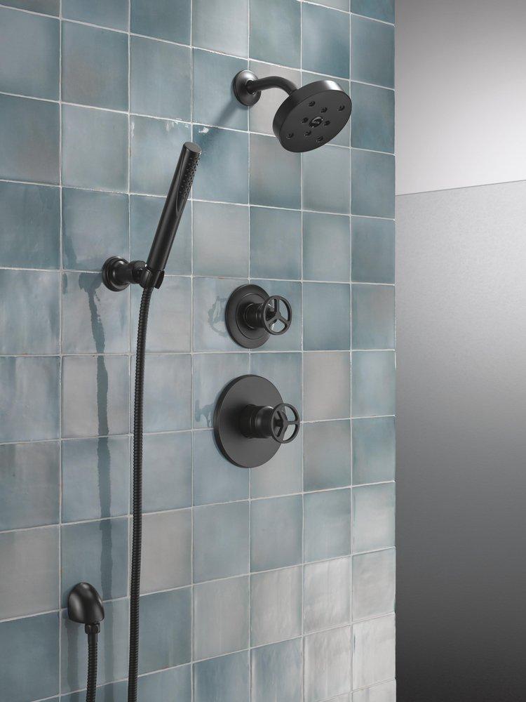 Delta Faucet Matte Black 1/2 in. FNPT x MNPSM Solid Brass Elbow 