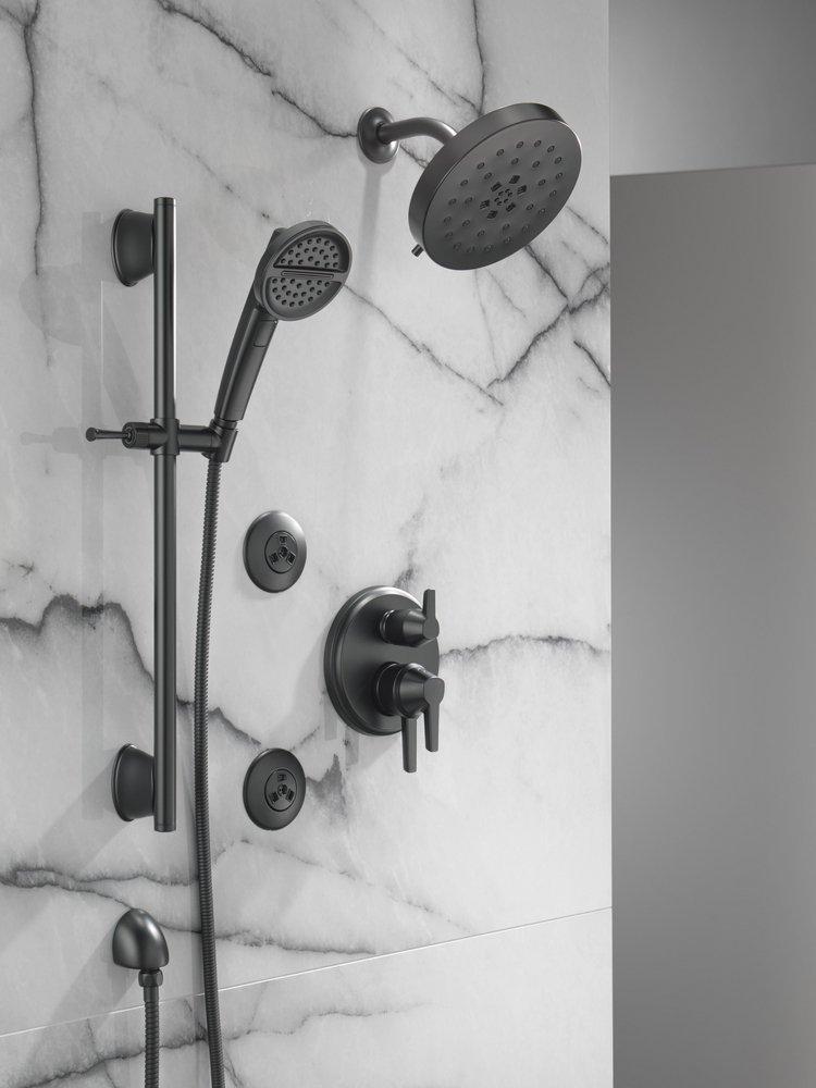 Delta Faucet Matte Black 1/2 in. FNPT x MNPSM Solid Brass Elbow 