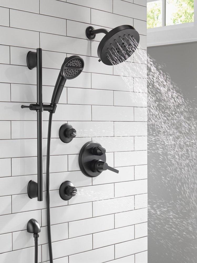 Delta Faucet Matte Black 1/2 in. FNPT x MNPSM Solid Brass Elbow 