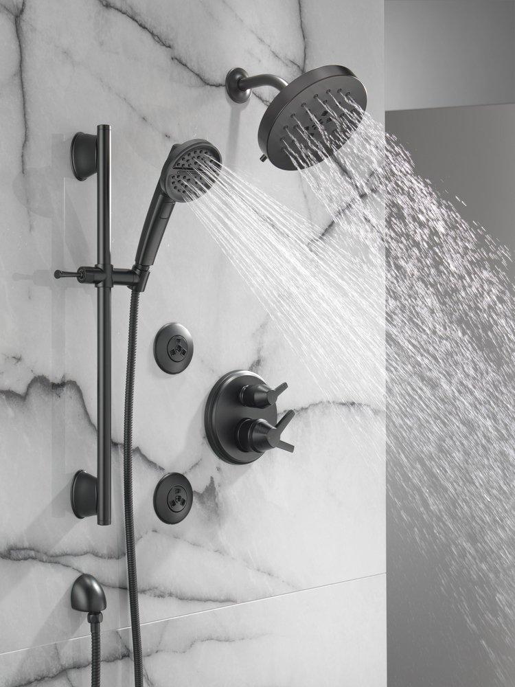 Delta Faucet Matte Black 1/2 in. FNPT x MNPSM Solid Brass Elbow 