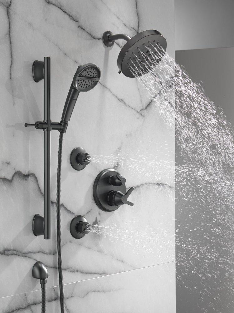 Delta Faucet Matte Black 1/2 in. FNPT x MNPSM Solid Brass Elbow 