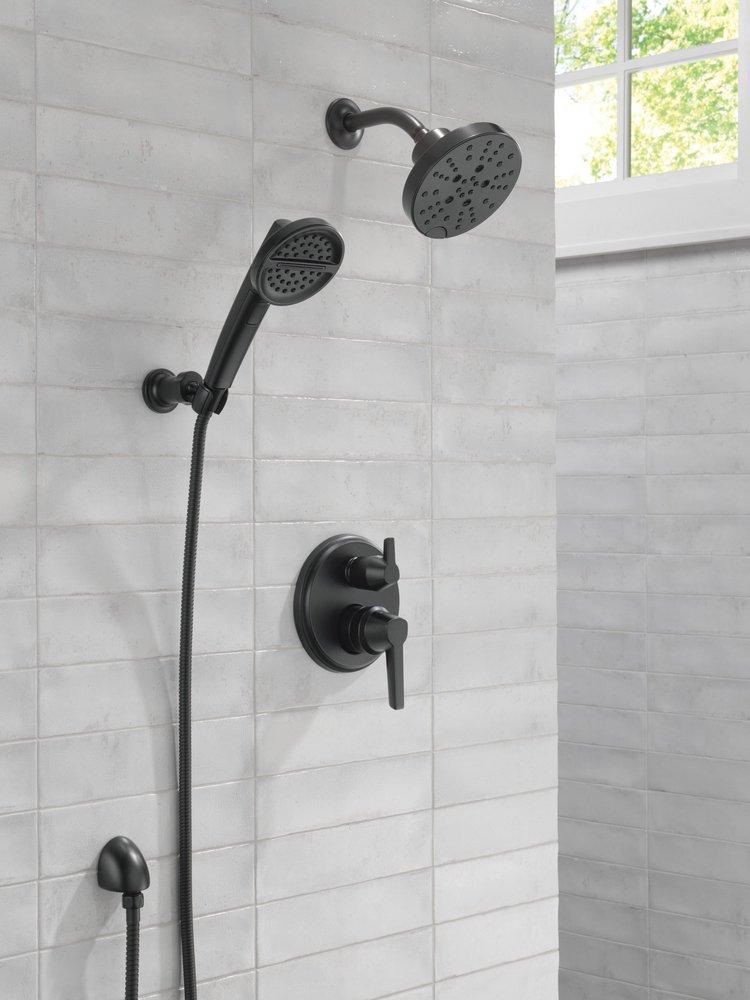 Delta Faucet Matte Black 1/2 in. FNPT x MNPSM Solid Brass Elbow 