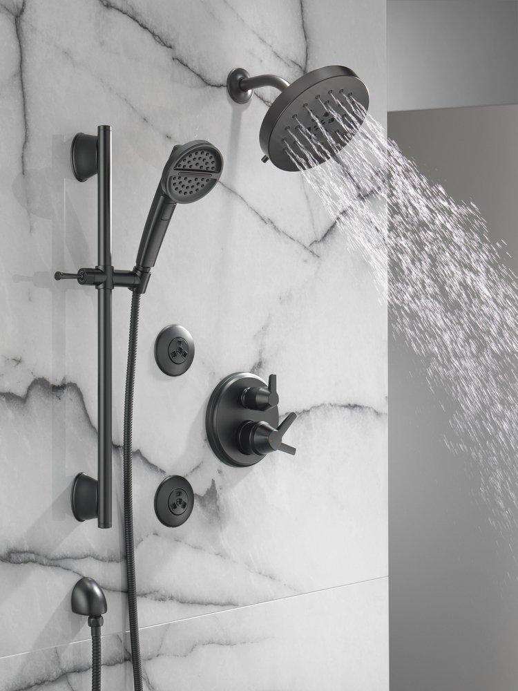 Delta Faucet Matte Black 1/2 in. FNPT x MNPSM Solid Brass Elbow 