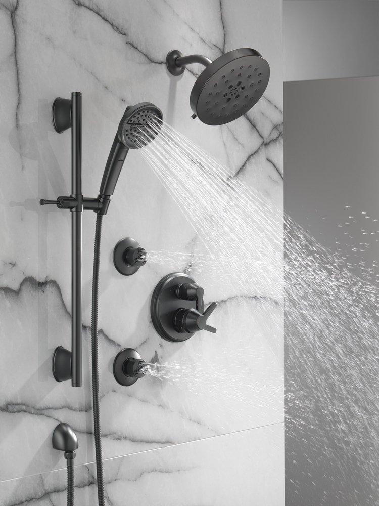 Delta Faucet Matte Black 1/2 in. FNPT x MNPSM Solid Brass Elbow 