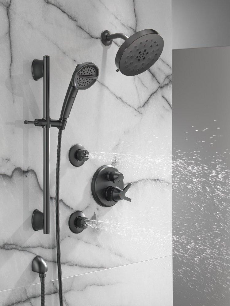 Delta Faucet Matte Black 1/2 in. FNPT x MNPSM Solid Brass Elbow 