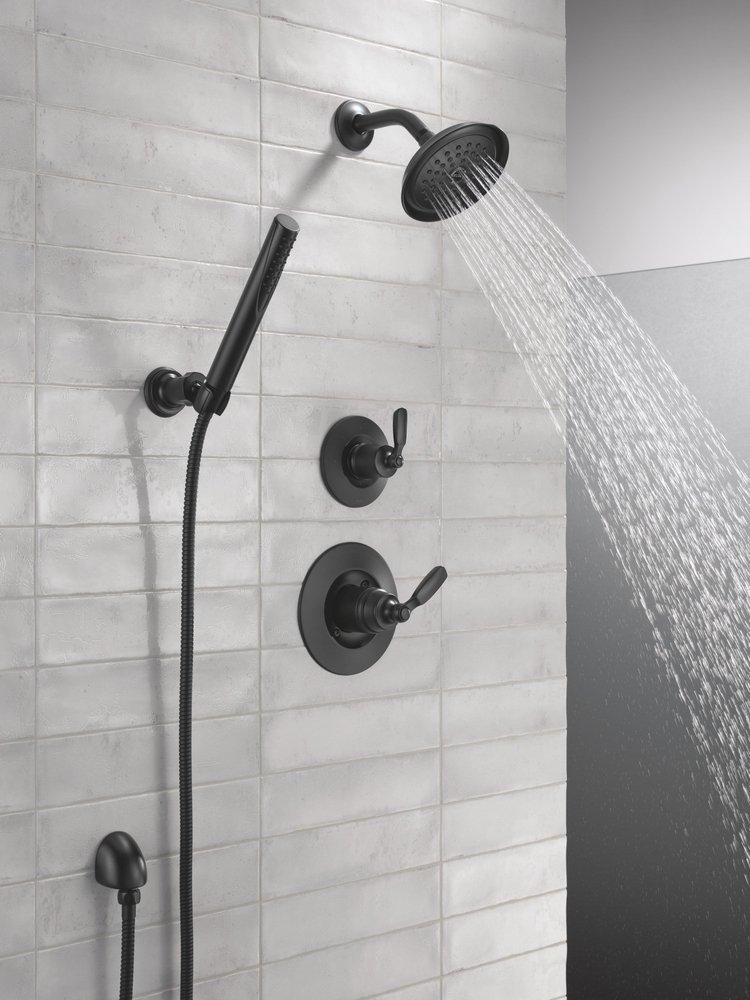 Delta Faucet Matte Black 1/2 in. FNPT x MNPSM Solid Brass Elbow 