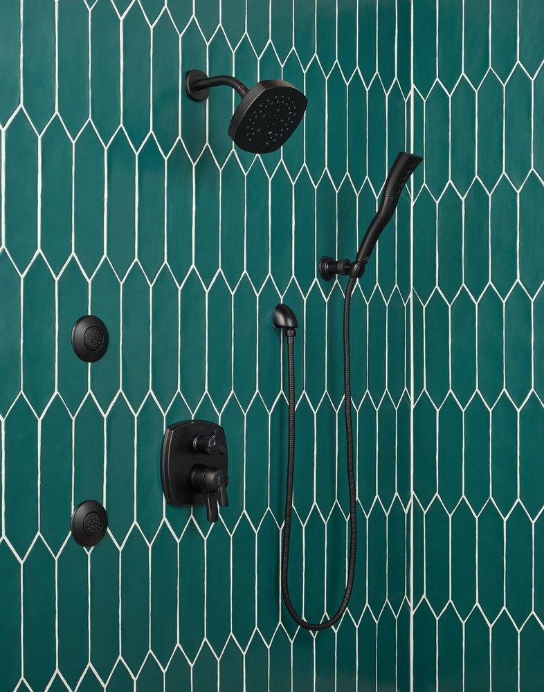 Delta Faucet Matte Black 1/2 in. FNPT x MNPSM Solid Brass Elbow 