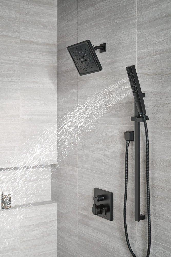 Delta Faucet Matte Black Multi Function Full Body, H2Okinetic&reg; and Pause Showerhead 