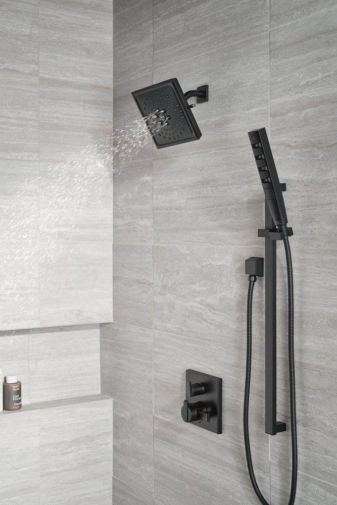 Delta Faucet Matte Black Multi Function Full Body, H2Okinetic&reg; and Pause Showerhead 