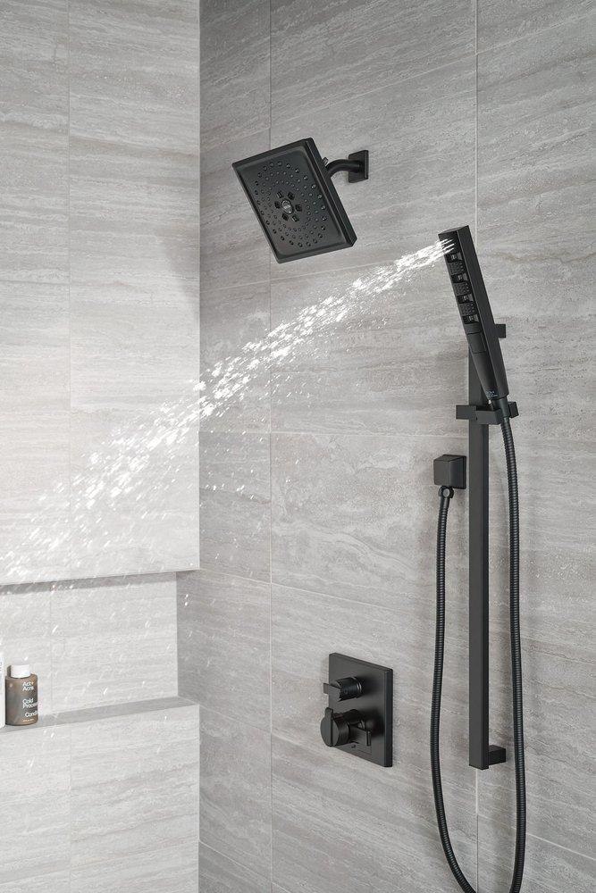 Delta Faucet Matte Black Multi Function Full Body, H2Okinetic&reg; and Pause Showerhead 