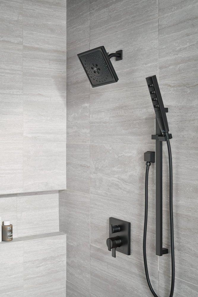 Delta Faucet Matte Black Multi Function Full Body, H2Okinetic&reg; and Pause Showerhead 