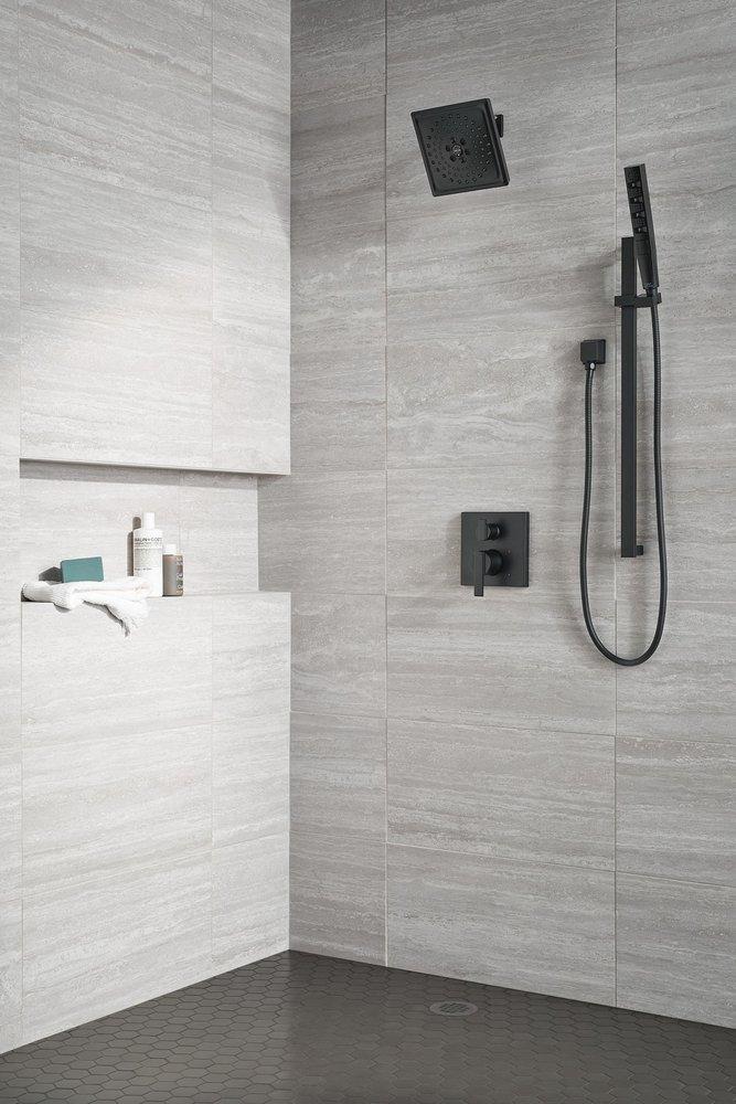 Delta Faucet Matte Black Multi Function Full Body, H2Okinetic&reg; and Pause Showerhead 