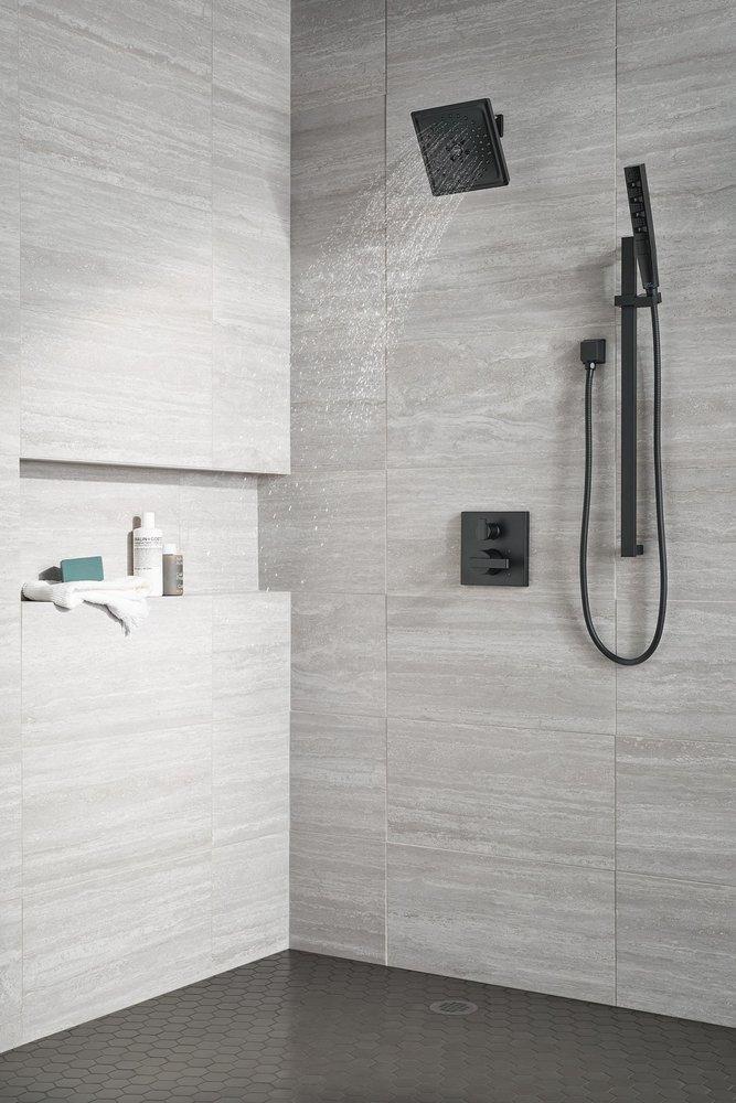 Delta Faucet Matte Black Multi Function Full Body, H2Okinetic&reg; and Pause Showerhead 