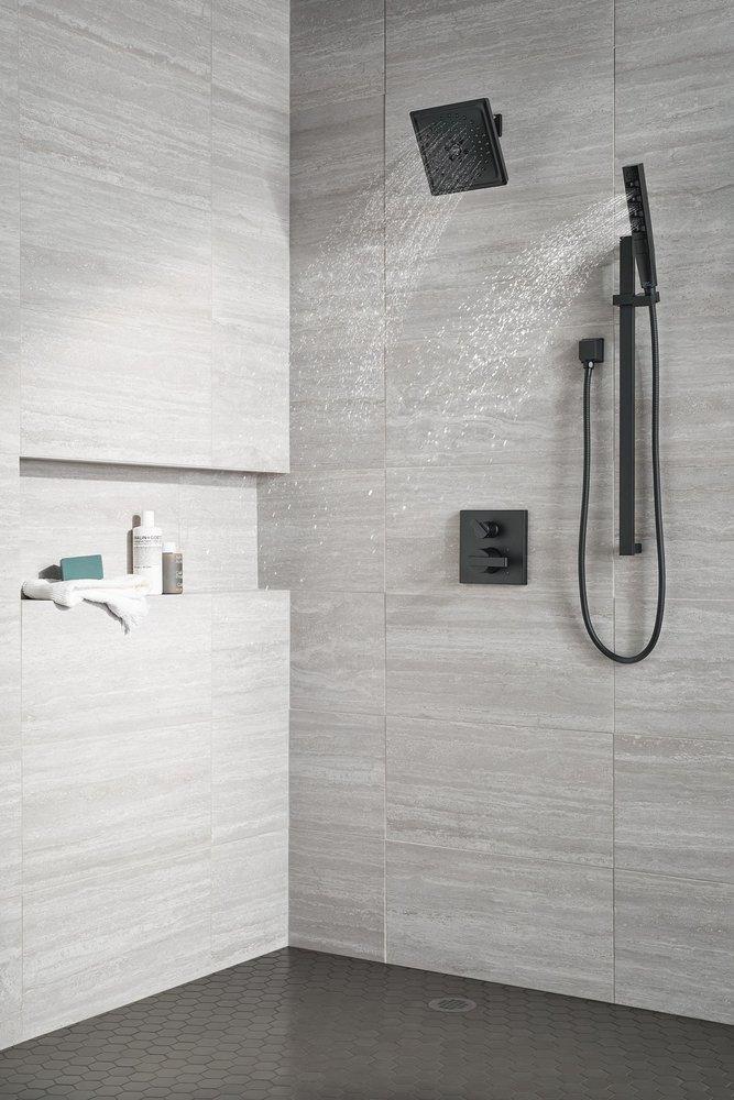 Delta Faucet Matte Black Multi Function Full Body, H2Okinetic&reg; and Pause Showerhead 
