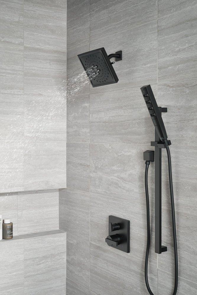 Delta Faucet Matte Black Multi Function Full Body, H2Okinetic&reg; and Pause Showerhead 