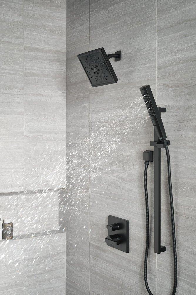 Delta Faucet Matte Black Multi Function Full Body, H2Okinetic&reg; and Pause Showerhead 