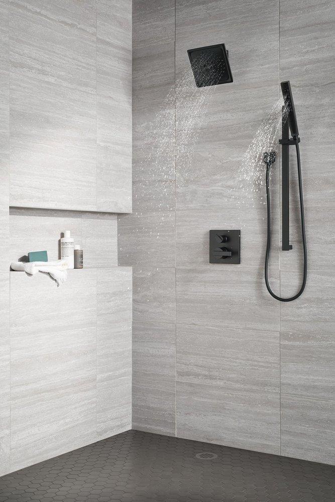 Delta Faucet Matte Black Multi Function Full Body, H2Okinetic&reg; and Pause Showerhead 