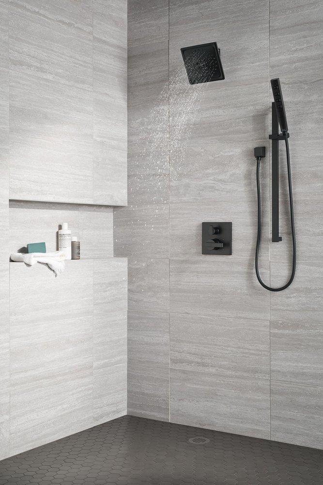 Delta Faucet Matte Black Multi Function Full Body, H2Okinetic&reg; and Pause Showerhead 