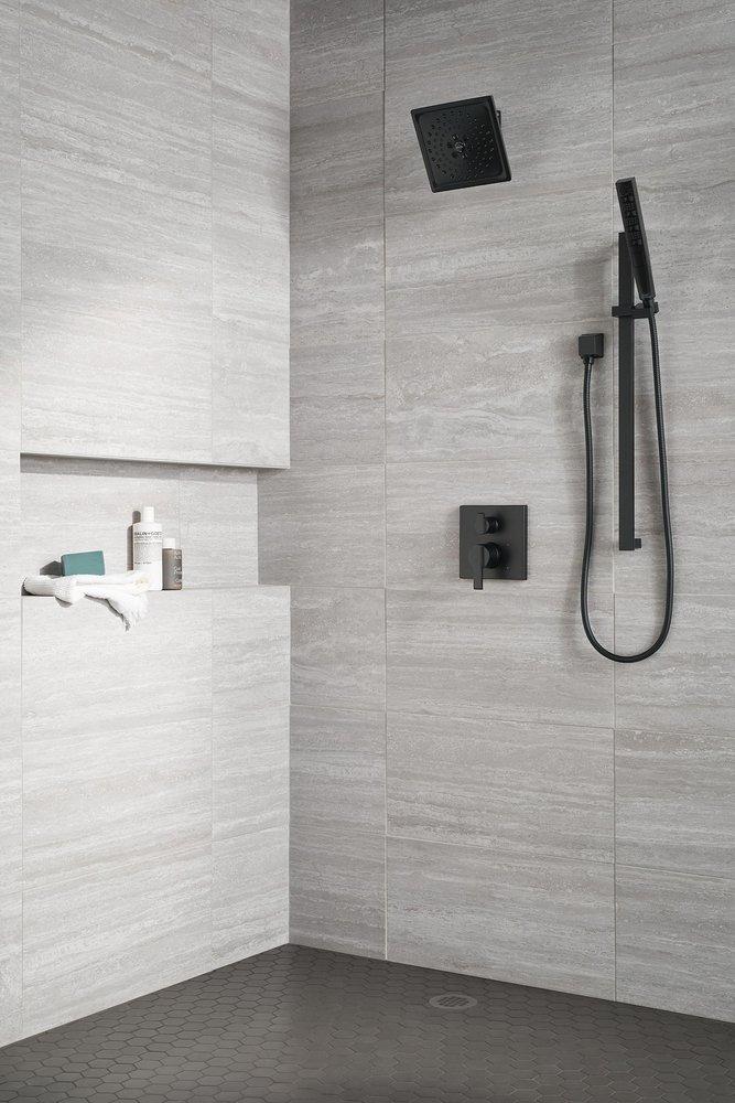 Delta Faucet Matte Black Multi Function Full Body, H2Okinetic&reg; and Pause Showerhead 