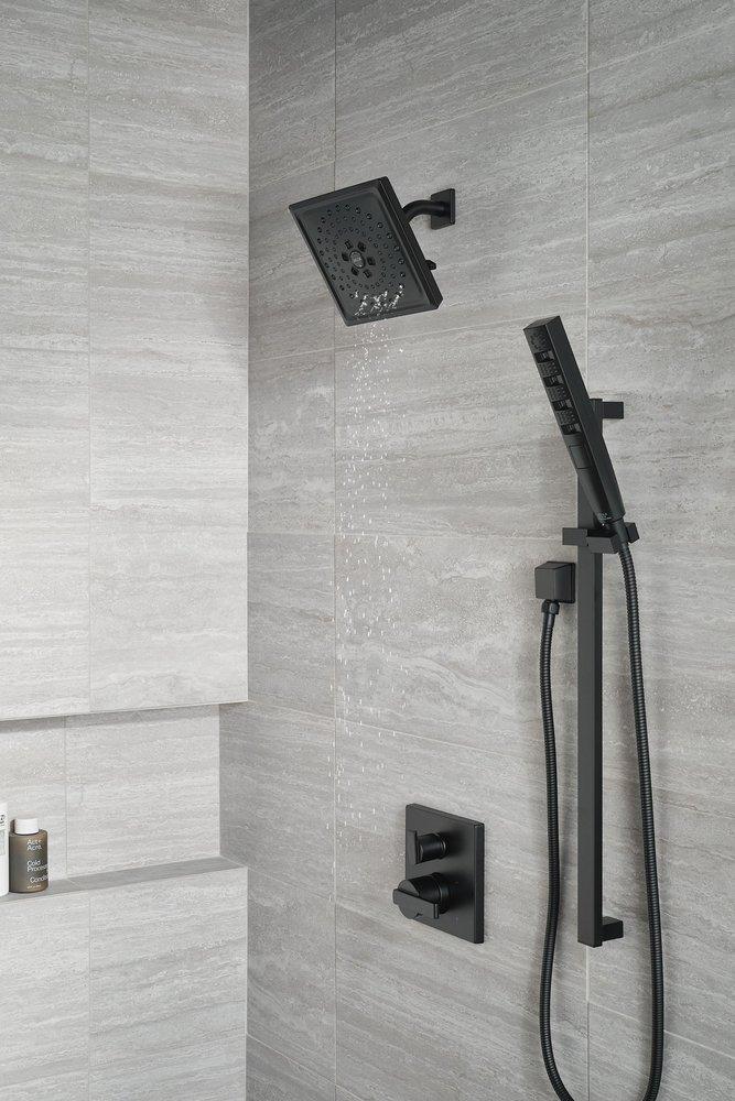 Delta Faucet Matte Black Multi Function Full Body, H2Okinetic&reg; and Pause Showerhead 
