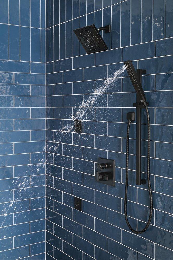 Delta Faucet Matte Black Multi Function Full Body, H2Okinetic&reg; and Pause Showerhead 