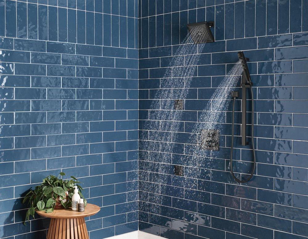 Delta Faucet Matte Black Multi Function Full Body, H2Okinetic&reg; and Pause Showerhead 