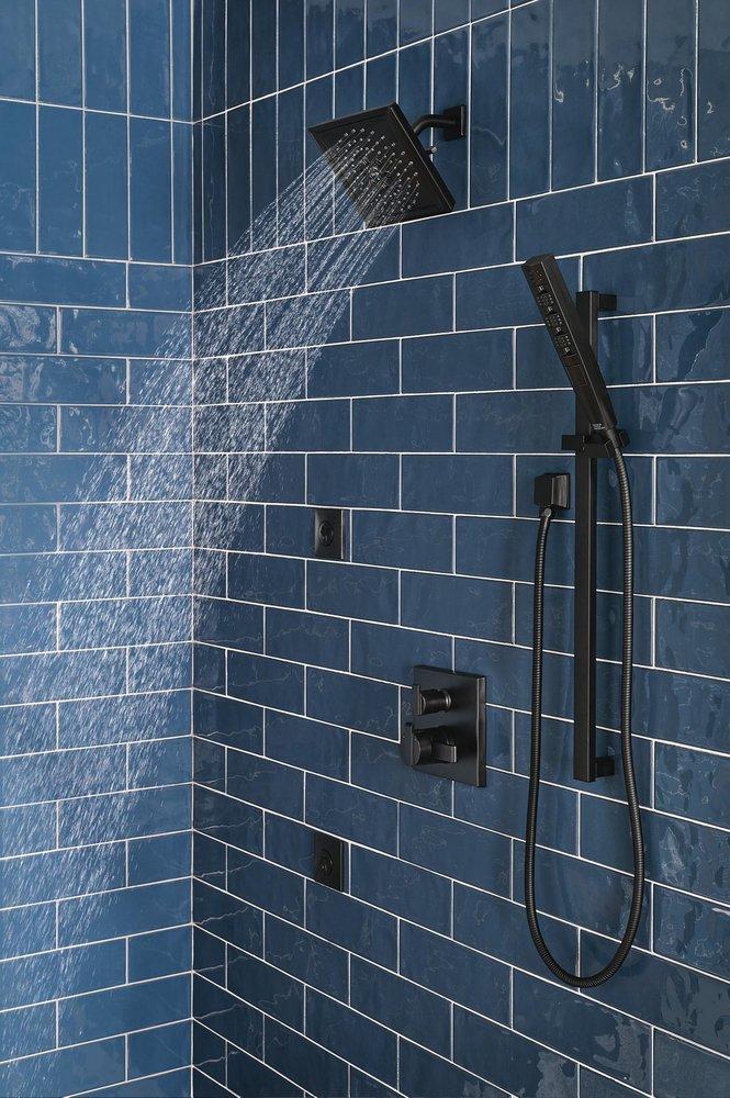 Delta Faucet Matte Black Multi Function Full Body, H2Okinetic&reg; and Pause Showerhead 